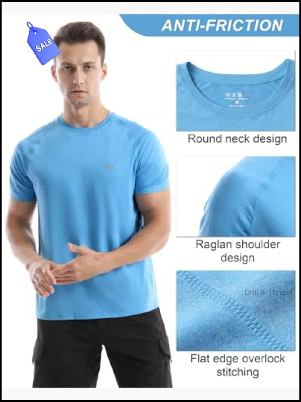 UPF 50+ Rash Guard Short Sleeve Swim Shirt Quick Dry Men's Athletic Beach Top